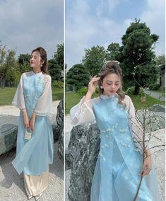 👉 7 DAY REFUND SUPPORT FOR CUSTOMERS IN VIETNAM * Still a Vietnamese girl walking down the street, how beautiful are her innovative ao dai. Selected from the best materials, the 4-piece modern ao dai will bring her the perfect experience. * With a delicate ao dai design in the flower-embroidered sleeves, a little bit of momentum with a stylized side part, this innovative ao dai can turn any girl into a beautiful lady. , young, lovely. * Ao dai in different colors such as pink and beige helps he Blue Chiffon Party Sets, Traditional Sheer Dresses For Eid, Blue Fitted Chiffon Sets, Sheer Organza Sets For Wedding, Traditional Sheer Wedding Sets, Sheer Organza Wedding Sets, Wedding Sheer Organza Sets, Festive Light Blue Organza Sets, Traditional Light Blue Organza Dress