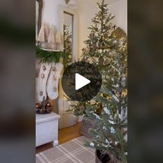 a decorated christmas tree in a living room