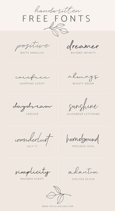 the different types of calligraphy that are used in this type of handwriting and lettering