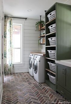 It's a big day around here, because it's room reveal day! Our farmhouse laundry room is completely finished...man it feels good to type that. This before and after Laundy Room, Laundry Room/mud Room, Dream Farmhouse