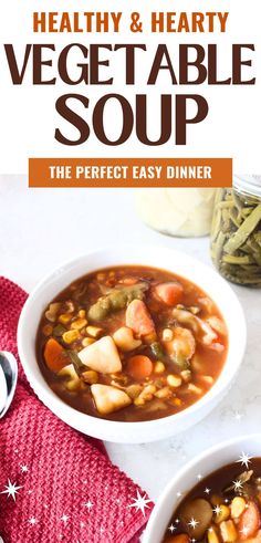 healthy and hearty vegetable soup is the perfect easy dinner