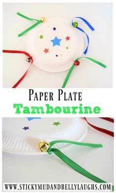 this paper plate tambourine is so easy to make