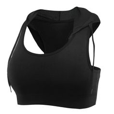 Hooded Gym Training Bra-women fitness-wanahavit-Black-L-wanahavit Hooded Bra, Hot Workout, Bra Shirt, Running Hoodie, Running Bra, Women Bra, Yoga Top, Hot Fitness, Sports Running