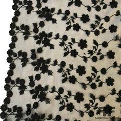 Border Pattern Floral Embroidered Tulle - Black Content - 100% Polyester Color - Black Width - 52" Fabric Not Reorderable Tulle Embroidery, Embroidered Tulle, Border Pattern, Black Tulle, Pattern Floral, Fabric By The Yard, Black Fabric, Animal Print Rug, Black Color