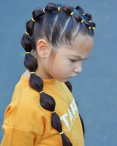 Rubber Band Hairstyles, Easy Little Girl Hairstyles, Two Braids