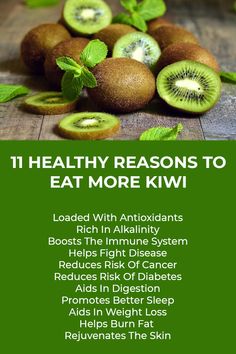 Kiwis are a nutrient-dense food, meaning that they are high in nutrients and low in calories. The possible health benefits of consuming kiwis include maintaining healthy skin tone and texture, reducing blood pressure, and preventing heart disease and stroke. Health Benefits Of Kiwi, Kiwi Health Benefits, Kiwi Benefits, Fruit Hacks, Vegan Benefits, Ionized Water, Exercise Tracker, Food Meaning