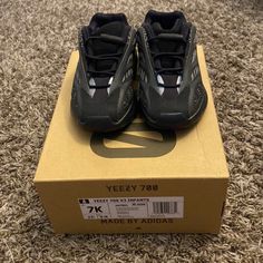 Kid Adidas Yeezy 700. Worn Only 4-5 Times. Size 7k European Size 23 Looks Brand New With Box No Marks. Yeezy Black, Adidas Yeezy 700, Yeezy 700, Yeezy Shoes, Adidas Yeezy, Kid Shoes, Kids Shoes, Kids Shop, Shoes Sneakers