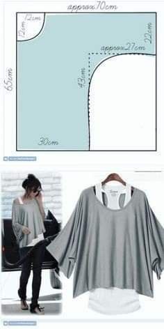 the sewing pattern for this top is easy to sew and has an attached neckline