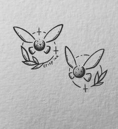 two bees with leaves on their heads