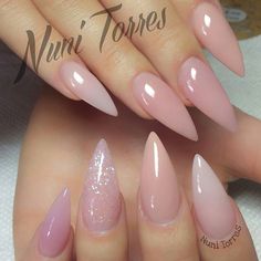 Nails Light Pink Acrylic Nails, Pink Stiletto Nails, Stiletto Nail Art, Stiletto Nails Designs, Pink Acrylic Nails, Fabulous Nails, Gorgeous Nails, Love Nails