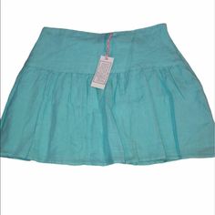 Nwt Color: Crystal Blue Woman’s Linen Skirt Side Zipper Fit And Flare Underneath Lining Size 00 0131 Light Blue Lined Casual Skirt, Light Blue Tiered Mini Skirt, Spring Beach Tennis Skirt With Lining, Light Blue Lined Skirt Bottoms Casual Style, Light Blue High Waist Lined Skirt, Light Blue Flared Casual Skirt, Casual Beach Tennis Skirt For Spring, Light Blue Casual Flared Skirt, Casual Light Blue Flared Skirt