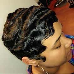 Finger Wave Hairstyle, Cool Cuts, Hairstyle For Wedding, Wave Hairstyle