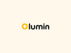 the logo for lumin is shown in black and yellow