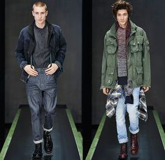 G-Star RAW Amsterdam 2015-2016 Fall Autumn Winter Mens Runway Catwalk Looks - Vintage Grunge Destroyed Denim Jeans Military Utility Cargo Pockets Outerwear Parka Coat Varsity Baseball Jacket Hoodie Boots Cargo Pockets Moto Motorcycle Biker Leather Emblems Patches Knee Panels Coated Suspenders Knit Scarf Plaid Blazer Vest Waistcoat Shirt Ribbed Sweater Jumper Beanie Knit Cap Man Fashion