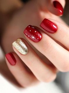 Nail Polish Colors Winter, Red Christmas Nails, Christmas Gel Nails, Cute Christmas Nails, Christmas Nails Acrylic, Nails Fall, Dipped Nails, Autumn Nails, Fall Nail