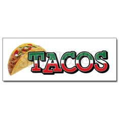 the word taco's written in mexican lettering