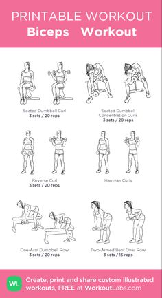 the printable workout poster shows how to do an exercise with dumbs and squats