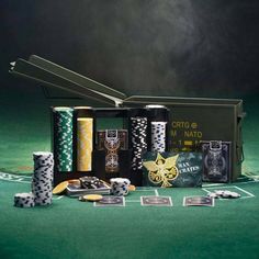 Great poker set gift for men. Man Cave Must Haves, Nerdy Art, Man Crates, Poker Gifts, Anime Reference, Poker Set, Poker Room, Gambling Humor, Gambling Gift