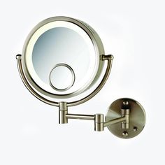 the wall mounted magnifying mirror is shown