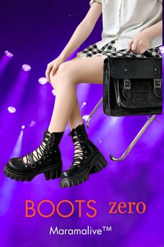 Step into gothic glamour with our daring hollow-out platform boots. These edgy British-style boots are tough, durable, and have a fun, energetic vibe. Fall Punk High-top Platform Boots, Punk High-top Platform Boots For Fall, Punk Style Lace-up Platform Mid-calf Boots, Gothic Lace-up Platform Boots For Cosplay, Edgy Lace-up Martin Boots With Chunky Platform, Gothic Platform Martin Boots For Fall, Punk Style Martin Boots With Chunky Platform For Fall, Punk Style Lace-up Boots With Chunky Platform, Punk Black Platform Boots For Fall