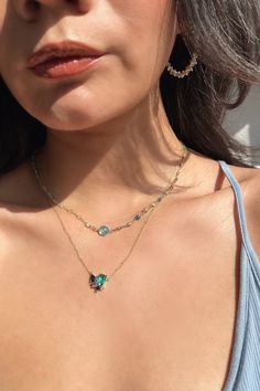 TROPEZZINENNE NECKLACE- NILE – Native Gem Apatite Necklace, Dainty Necklaces, Blue Topaz Gemstone, Necklaces Gold, Dainty Gold Necklace, Jewelry Lookbook, Tennis Necklace, Elegant Bracelet, Turquoise Rings