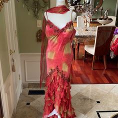 Evening Gown Worn Only 3 Hours Like New Fitted Silk Evening Dress For Festive Occasions, Festive Fitted Silk Evening Dress, Fitted Silk Maxi Dress For Festive Occasions, Festive Fitted Silk Maxi Dress, Jovani Dresses, Dresses Evening, Evening Gown, Color Orange, Evening Gowns