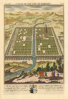 a plan of the city of barrows, from an old book with illustrations on it