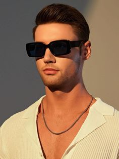 Elevate your style game with ModVista Sunglasses™️. These luxurious men's sunglasses not only provide maximum UV protection, but also exude an air of sophistication and exclusivity. With their sleek design, these sunglasses are the perfect accessory for any fashion-forward gentleman. Upgrade your look with ModVista Sunglasses™️. **************** Specifications **************** Lens Color: Grey Shape: Geometric Lens Function: Decoration Material: PC Lens Material: PC Frame Material: PC Bridge Lens Height Lens Width Temple Length 0.7 1.6 2.1 5.7 Luxury Clear Men's Sunglasses, Luxury Men's Glass Sunglasses, Luxury Casual Men's Sunglasses, Shape Geometric, Upgrade Your Look, Fashion Glasses, Men's Sunglasses, Square Frame, Glasses Fashion