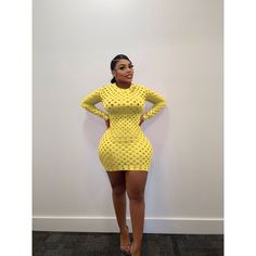 Long Sleeve O Neck Hollow Out Mesh Dresses Casual Yellow Bodycon Dress For Party, Yellow Casual Bodycon Dress For Party, Yellow Knee-length Mini Dress For Night Out, Yellow Winter Party Dress, Yellow Long Sleeve Bodycon Dress, Yellow Long Sleeve Midi Dress For Party, Yellow Long Sleeve Dress For Night Out, Yellow Long Sleeve Bodycon Dress For Spring, Yellow Long Sleeve Bodycon Dress For Night Out