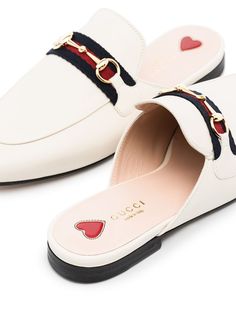 Gucci Princetown Web Stripe Slippers - Farfetch