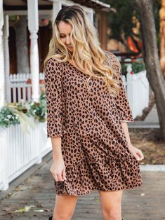 Looking for a versatile dress that can take you from season to season? Look no further than our Memphis Dress! This classic swing dress features a timeless animal print that's sure to turn heads wherever you go. Crafted from high-quality materials, this dress is as comfortable as it is stylish. It's available in a range of sizes, from Small to XL, so you can find the perfect fit for your body type. And with two gorgeous models showcasing the dress, you can get a sense of how it might look on you Casual Leopard Print Dresses For Fall, Casual Brown Tiger Print Dress, Brunette Models, Maxi Skirt Dress, Blonde Model, Versatile Dresses, Dress Form, Knee Length Dresses, Knee Length Skirt