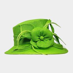 Crown Circumference : 23" Crown Height : 4.25" Brim Height : 3" Material : 100% Polyeste Ribbon Feather, Skee Wee, Dressy Hats, Church Hat, Crown Heights, Elegant Hats, Church Hats, Kentucky Derby, Enjoy Life