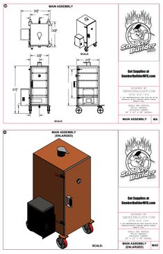 smoker blueprint Small Smoker, Build A Smoker, Backyard Smokers, Smoker Designs, Diy Smoker, Smoker Trailer, Smoker Pellets, Smoker Plans, Weber Charcoal Grill