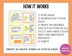 how it works printable birthday cards