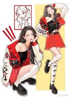 Ive Fanart, Wonyoung Fanart, Zero Wallpaper, Female Drawing, Abstract Painting Print, Indie Girl, Poetry Art, Fashion Illustration Dresses