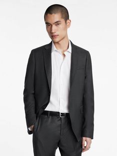 Shop the AUSTIN JACKET at John Varvatos with free US shipping over $250. Slim Fit Notch Lapel Sport Coat For Semi-formal Occasions, Sleek Tailored Suit With Double Button Closure, Sleek Business Casual Suits With Double Button Closure, Slim Fit Single Breasted Blazer In Suiting Fabric, Slim Fit Long Sleeve Business Blazer, Sleek Blazer With Suit Collar And Pockets, Slim Fit Single Breasted Blazer, Sleek Formal Outerwear With Suit Collar, Sleek Formal Blazer With Pockets