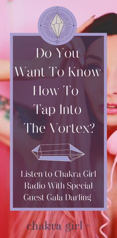 a woman with pink hair and text that says do you want to know how to tap into the vortex?