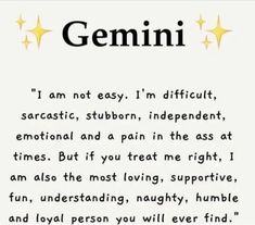 a poem written in black and white with gold stars on the bottom, which reads'i am not easy, i'm difficult, sarcasticstuborn, independent,