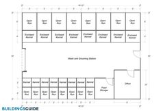 the floor plan for an office building