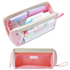 PRICES MAY VARY. 【Transparent window】Clear and big opening design ,very convenient for storage and find the pencils, markers, sticky notes, small ruler and Stationery etc. 【Material upgrade】High-transparency TPU material, durable zippers, stain-resistant surface, wear resistant inner lining, and washable. 【Big Capacity & Portable】The pencil case Size 9"x3.5"x3.2”,can hold most of stationery and office supplies. Weigh only 3.8 ounce, can be easily put in schoolbag. 【Multifunctional】It can be used Pencil Case Aesthetic, Aesthetic Pencil Case, Clear Aesthetic, Clear Pencil Case, Cute Pencil Pouches, School Backpack Essentials, Girl School Supplies, Large Pencil Case, Pencil Case Pouch