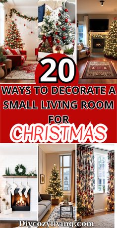 20 ways to decorate a small living room for christmas