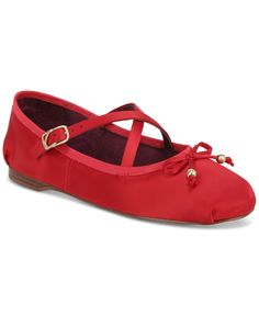 in stock Red Ballet Flats, Leather Cushion, Satin Bow, Leather Ballet Flats, Ballerina Flats, Ballet Flat Shoes, Sam Edelman Shoes, Online Accessories, Sam Edelman