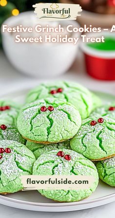 Green, festive, and full of heart ❤️✨ These Grinch Cookies are a holiday hit with kids and adults alike.