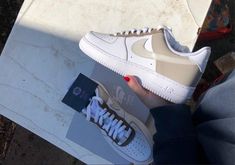 The perfect gift for friends, family, that special someone, or yourself ✨ - Exactly as shown in the pictures. - Brand New & Authentic. 💯 - Hand Painted with attention to detail. 👨‍🎨 - Waterproof and Flexible. ❤️ - Unisex model. Please refer to the Size Chart. - Free Worldwide Shipping. ✈︎ Beige Air Force 1, Brown Air Force Ones, Shoe Embroidery, Blue Air Jordan 1, Shoe Artwork, Jordan 1 Mids, Air Force 1 Custom, Custom Air Force 1, Leather Paint