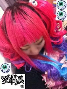 グロかわ系 #gurokawa #gurokawaii #jfashion #harajuku #グロかわ系 #グロカワ Happy Monster, Vocaloid, Girl Hairstyles