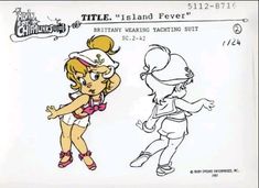 an old cartoon drawing of two girls in sailor outfits