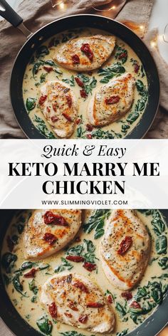 chicken and easy keto marry me chicken recipe in a skillet