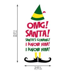 an image of a christmas elf with the words omg santa