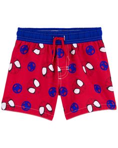 He'll swing from town to town with Spidey in these easy on swim trunks. Man Clothing, Boys Swimwear, Activewear Sets, Cool Graphic Tees, Toddler Boy Outfits, Mens Swim Trunks, Kids Outfits Girls, Set Outfit