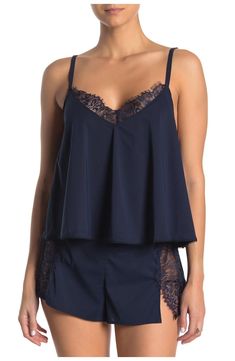 Free shipping on orders over $89. Shop FRENCH CONNECTION Lace Trim Camisole & Shorts 2-Piece Pajama Set at Nordstromrack.com. Everyone loves matching pajamas, making this 2-piece set your newest go-to that features a soft lace trim for a cute detail. Outfits Con Jeans, T Dress, Matching Pajamas, Navy Lace, Cute Comfy Outfits, Navy Blazer, Art Clothes, French Connection, Comfy Outfits